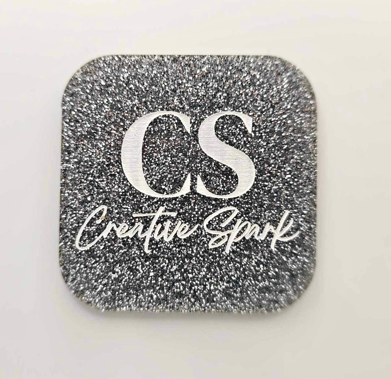 Silver Starburst Sparkle Acrylic